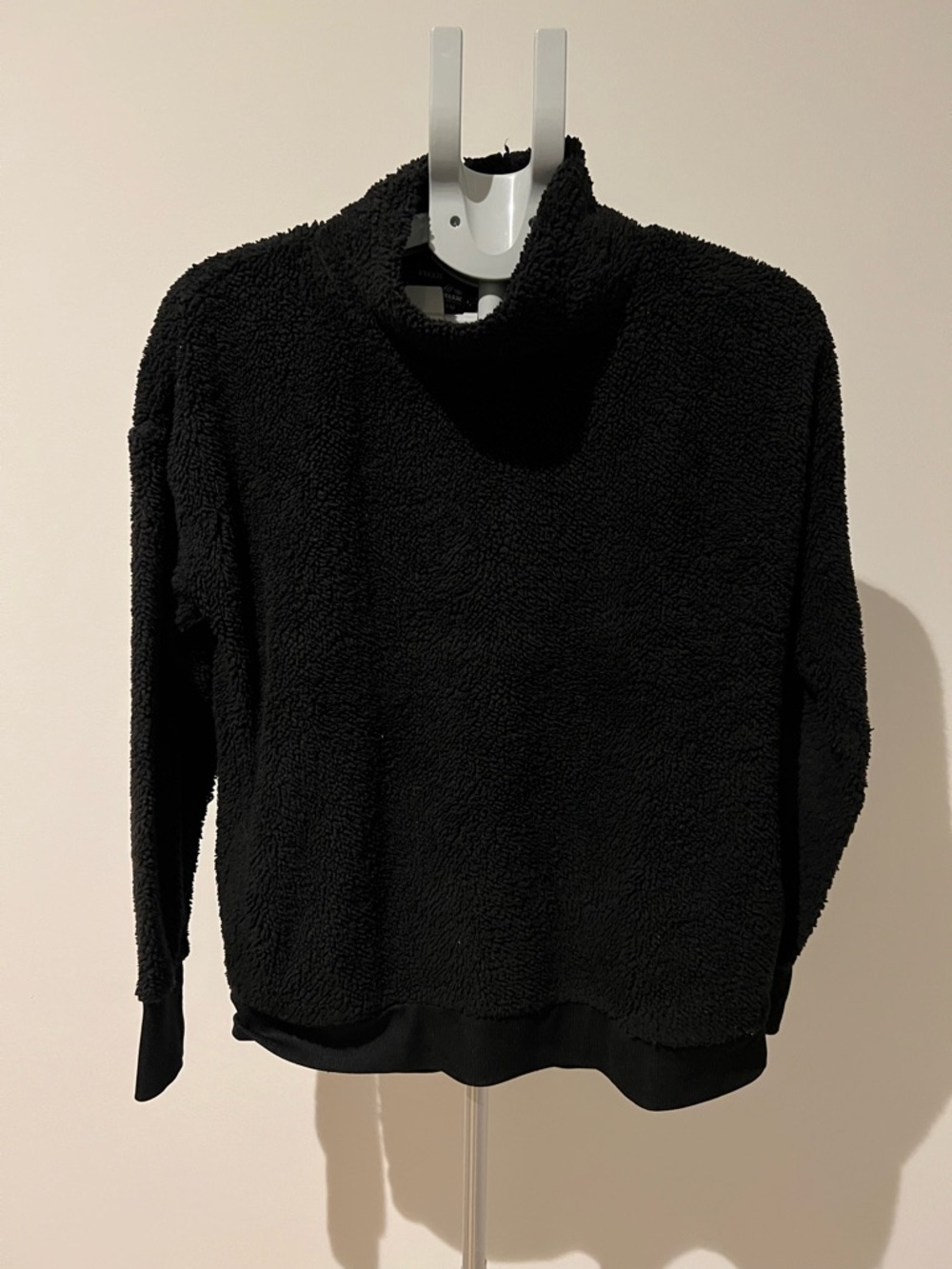 RBX Black Sherpa Mockneck Cozy Pullover